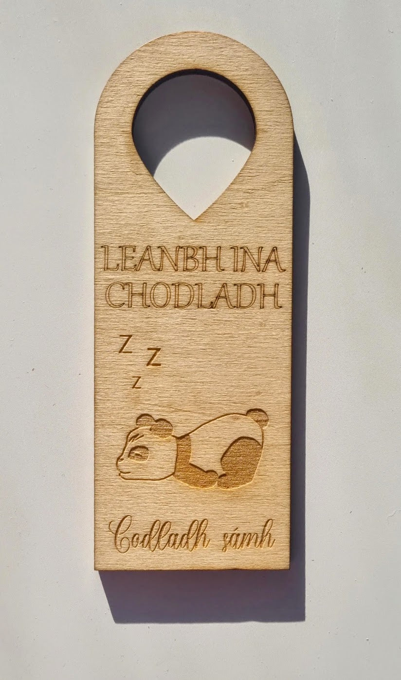 Leanbh ina Chodladh (Baby asleep) Door Hangers